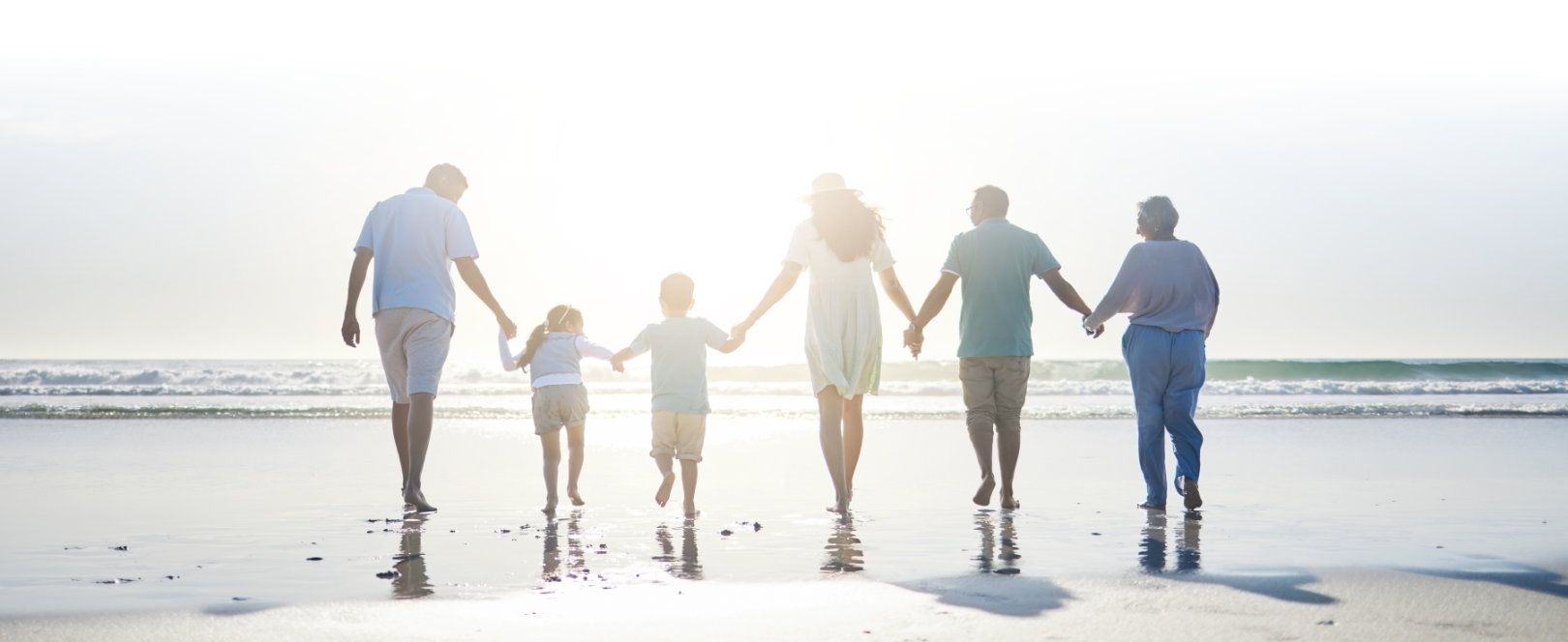 Family on the beach